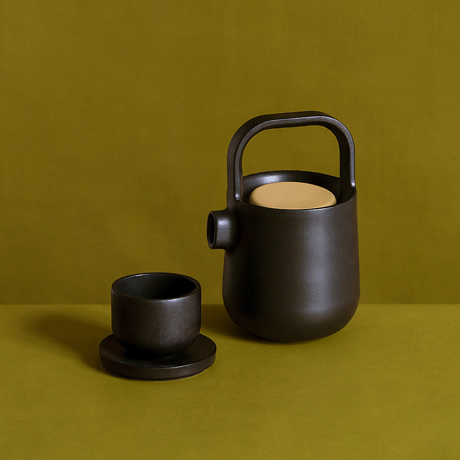 Tetera asa superior con tapa